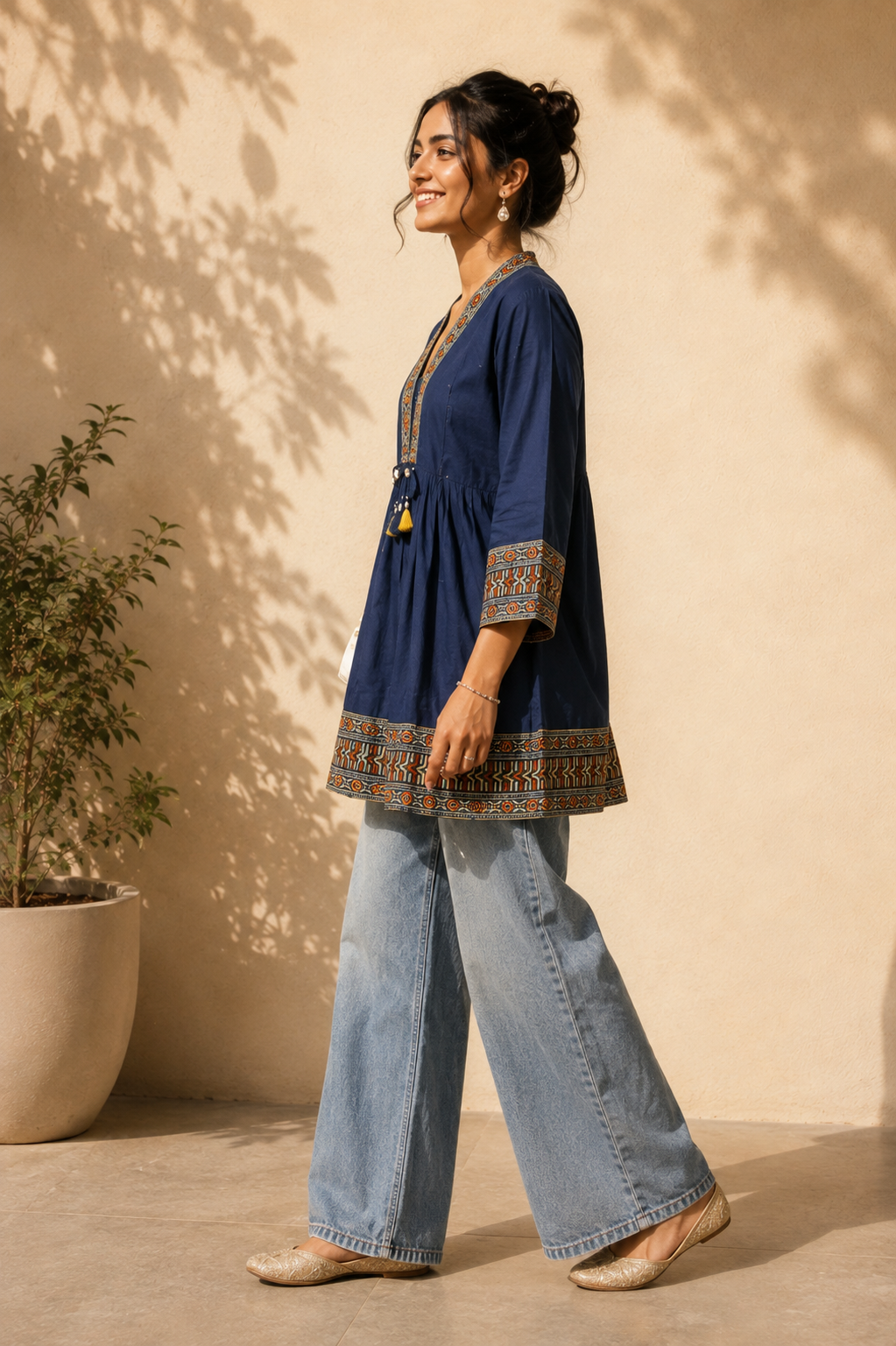 Navy Nomad Kurti
