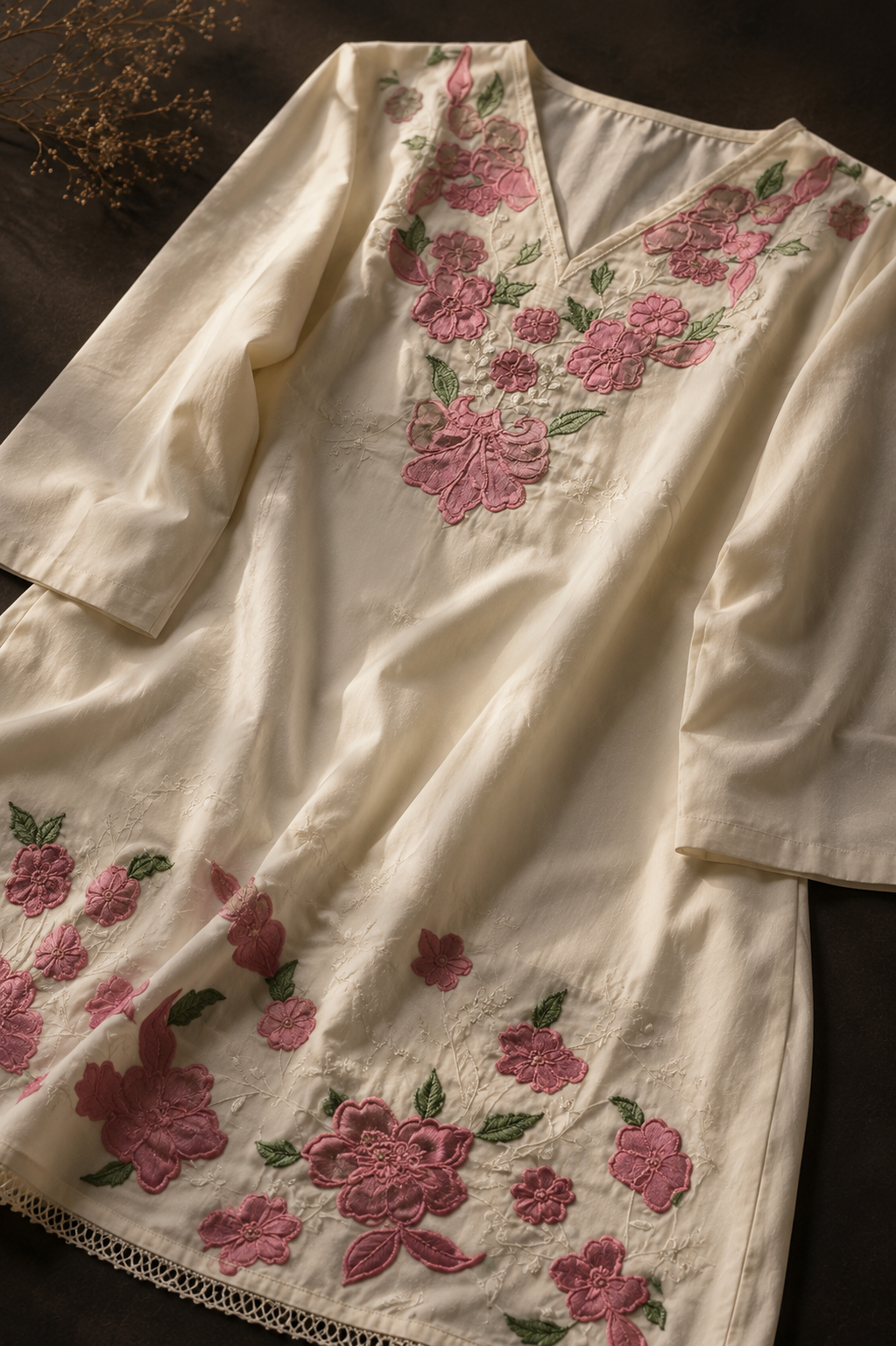 Ivory Garden Embroidered Co-Ord Set