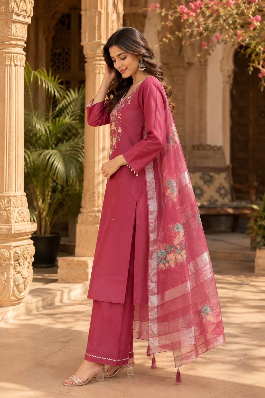 Cherry Mush Kurti Set