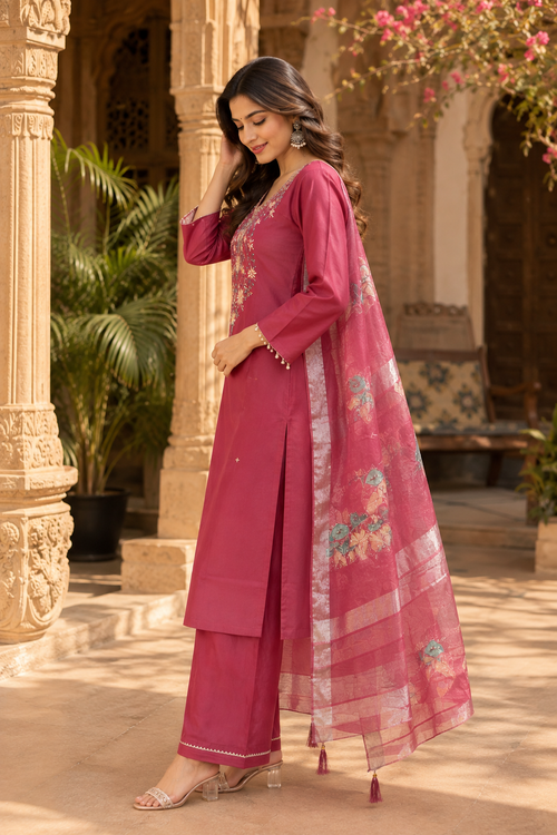 Cherry Mush Kurti Set
