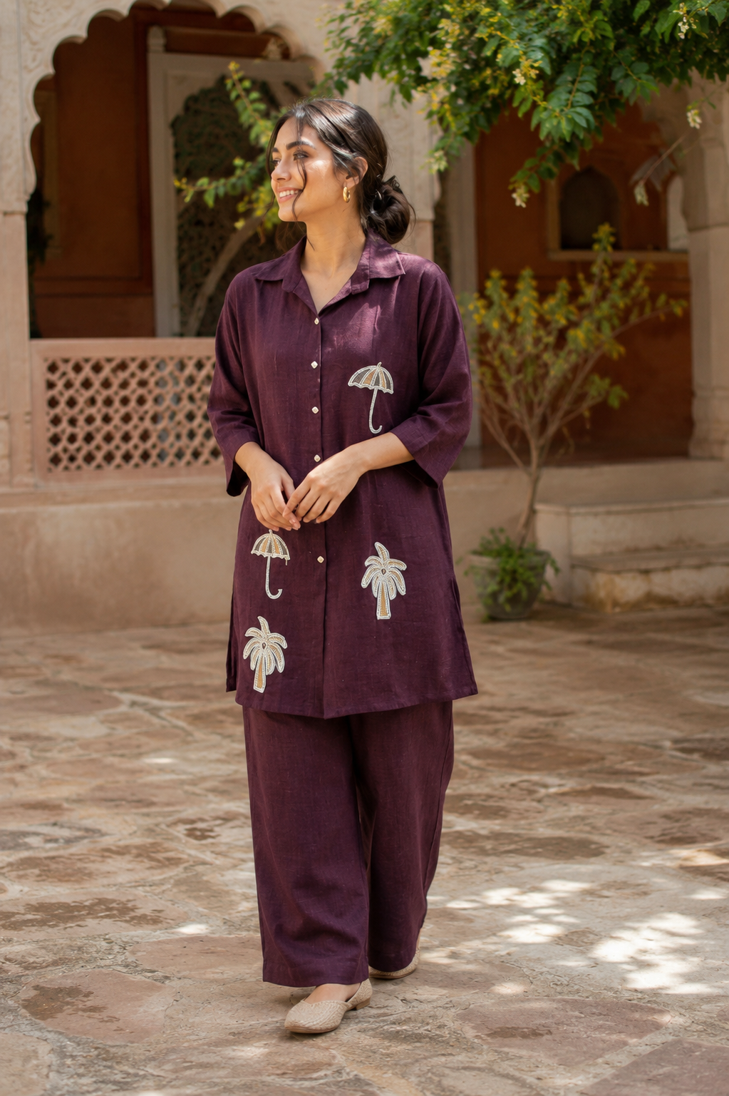 Ira Thread Embroidery Co-Ord Set