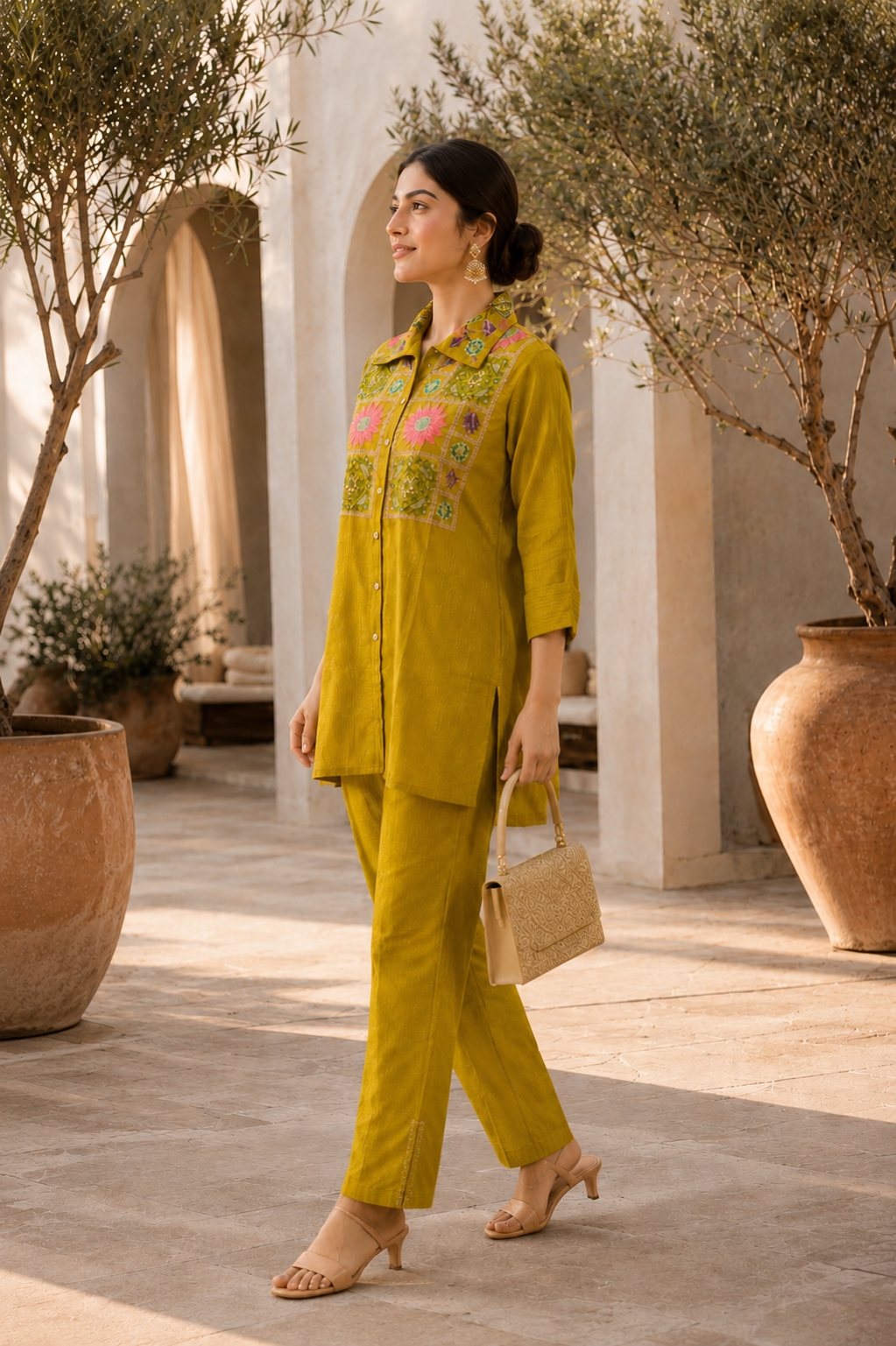 Mehfil Mustard Co-Ord Set