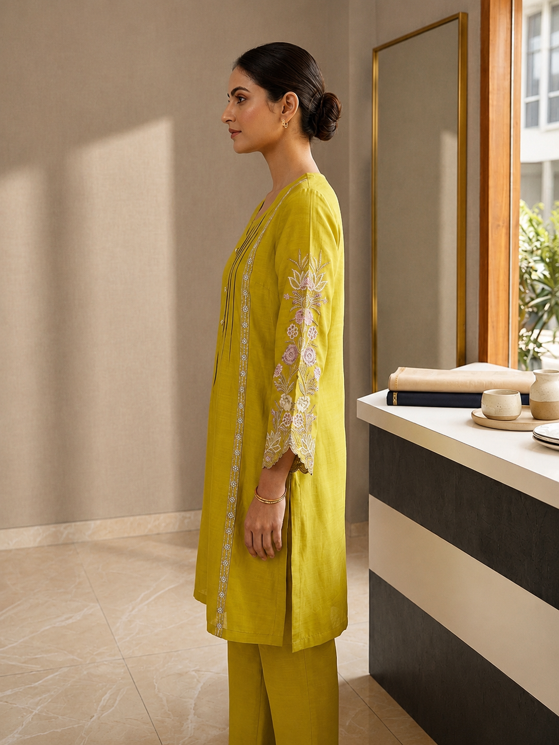 Noor Lime Green Co-Ord Set