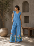 Sky Blue Floral Co-Ord Set