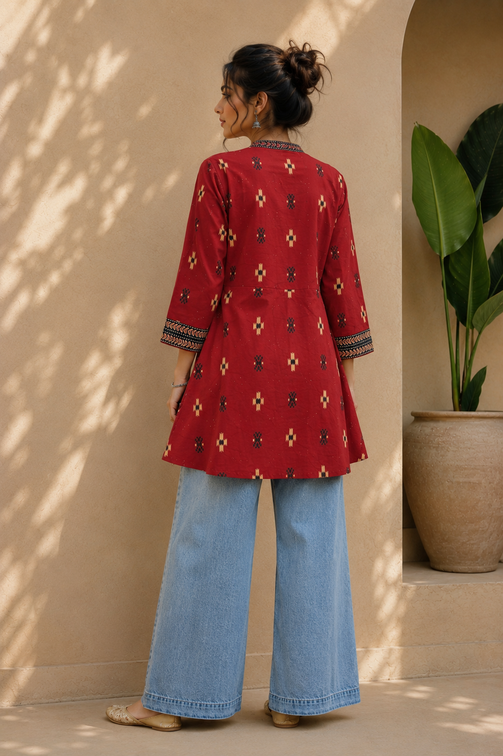 Crimson Reverie Kurti