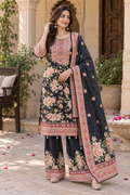 Black Embroidered Kurta Set