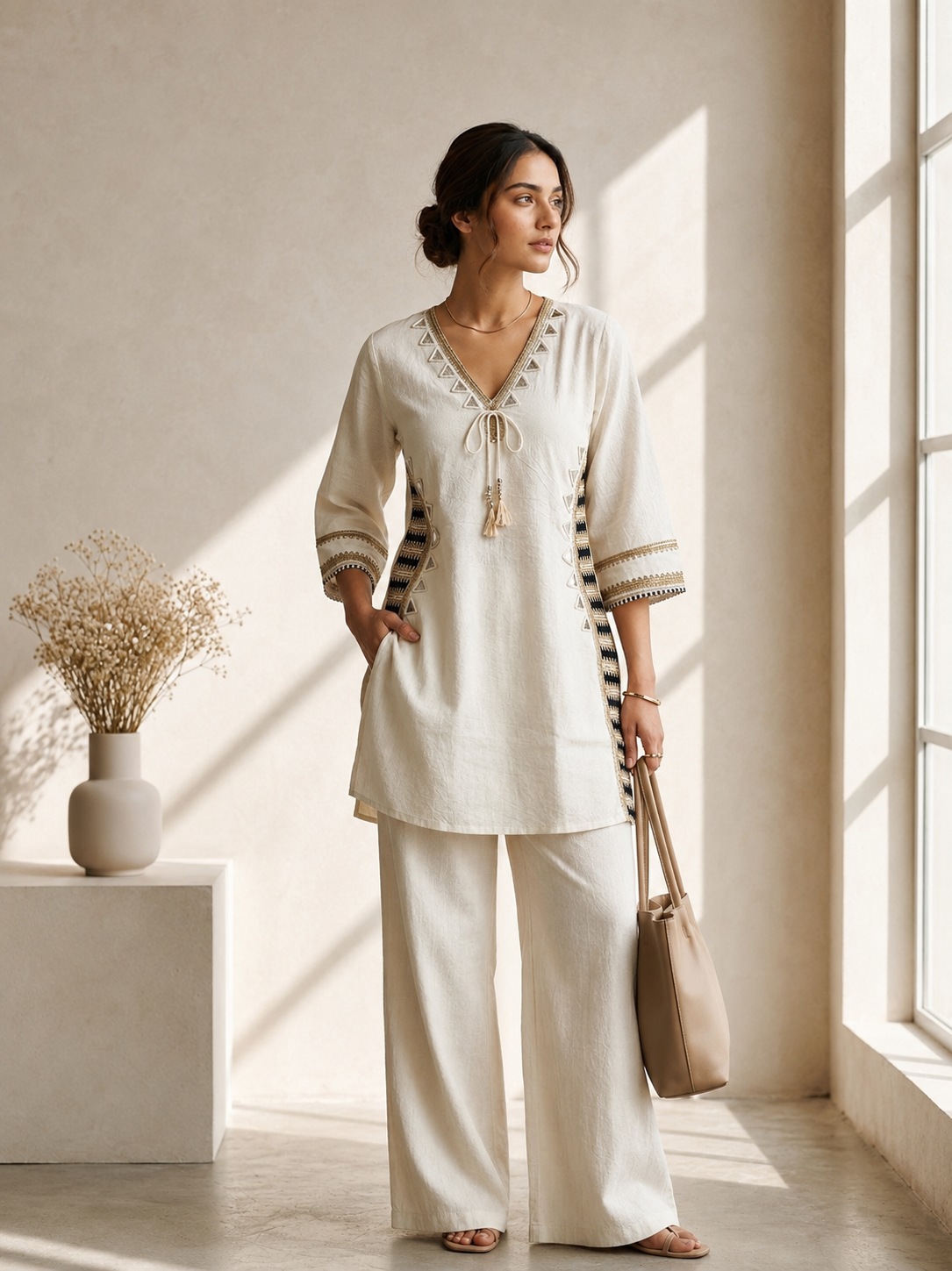Boho Luxe Ivory Co-Ord Set