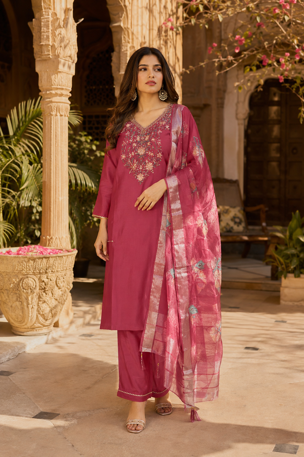 Cherry Mush Kurti Set