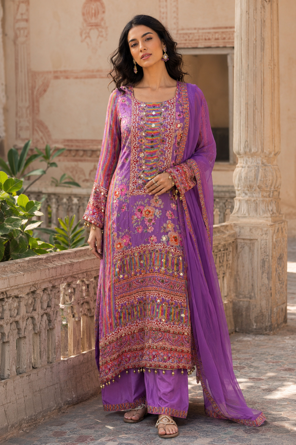 Royal Amethyst Bloom Kurti