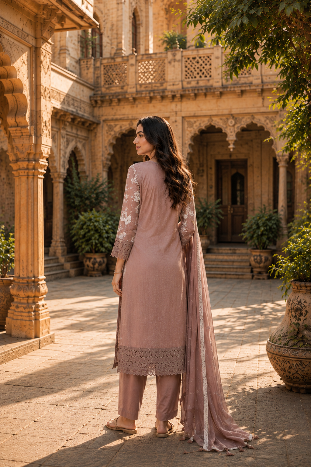 Gulnaar Floral Embroidery Kurti