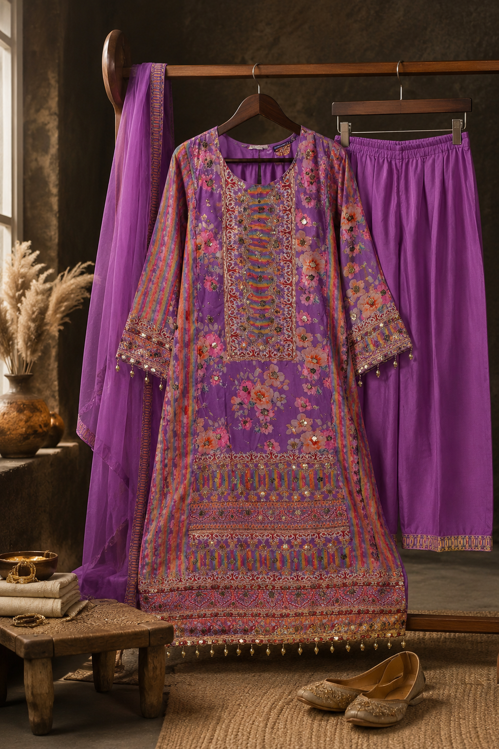 Royal Amethyst Bloom Kurti