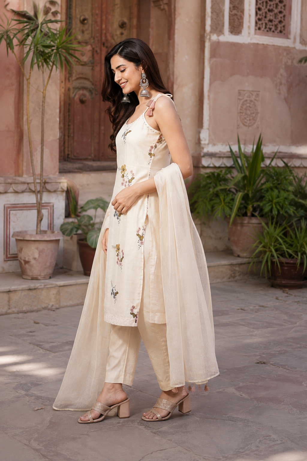 Phoolkari Cotton Premium Kurti