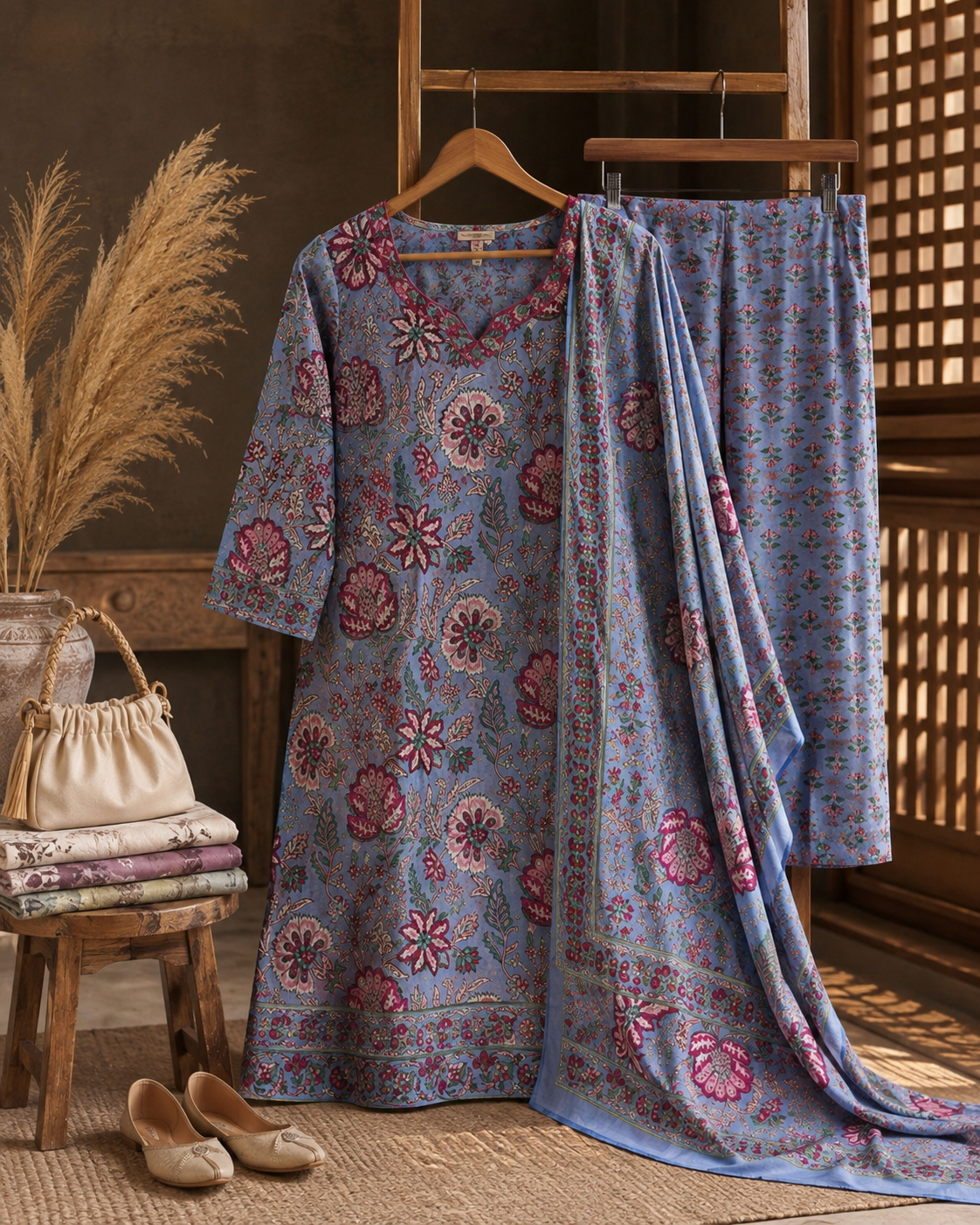 Rajwada Phoolkari Printed Set