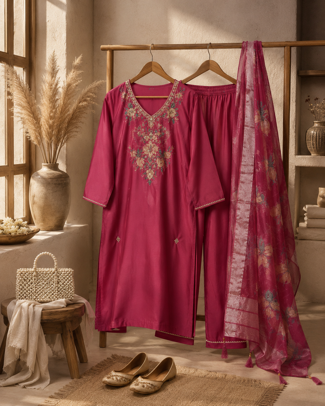 Cherry Mush Kurti Set