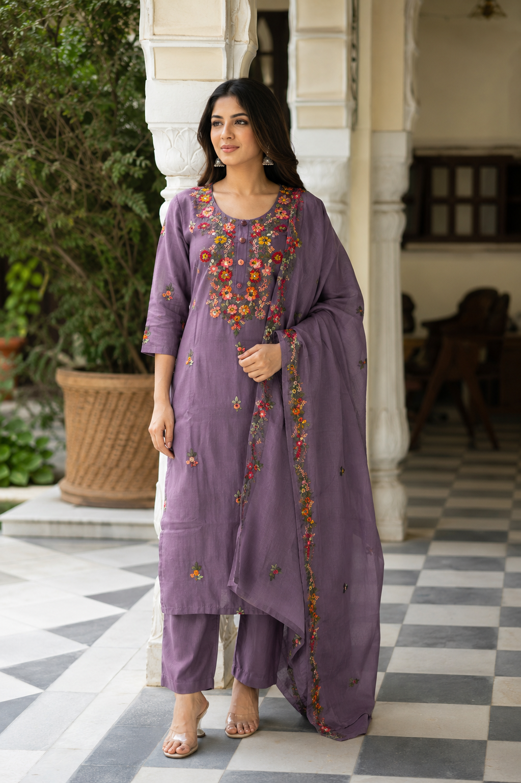 Gulmeher Floral Embroidered Set