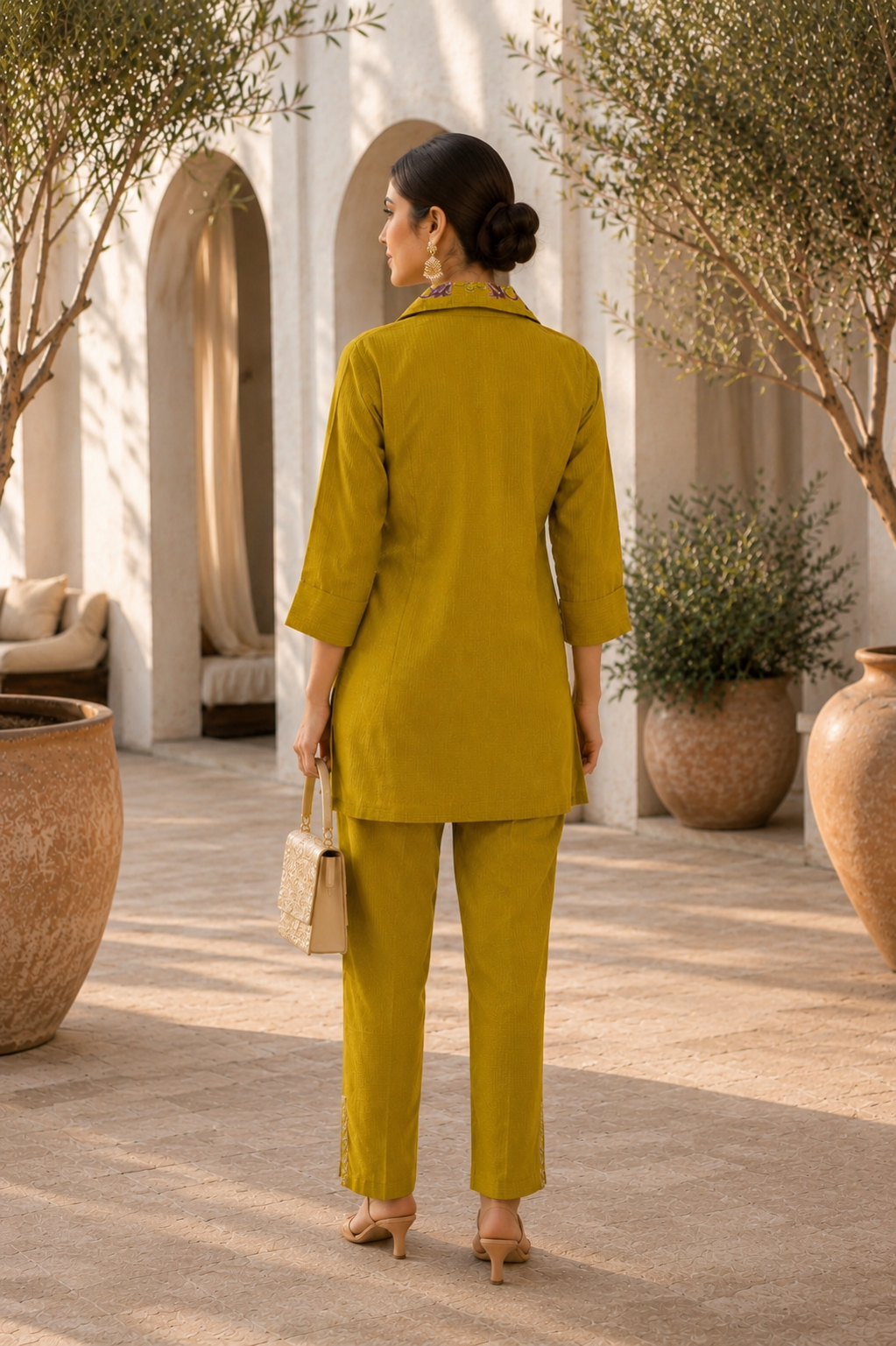 Mehfil Mustard Co-Ord Set