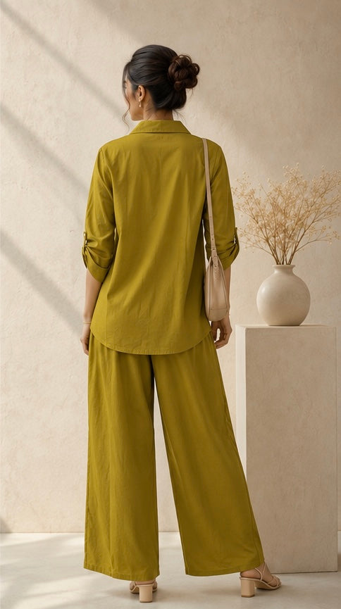 Mustard Floral Premium Co-Ord Set