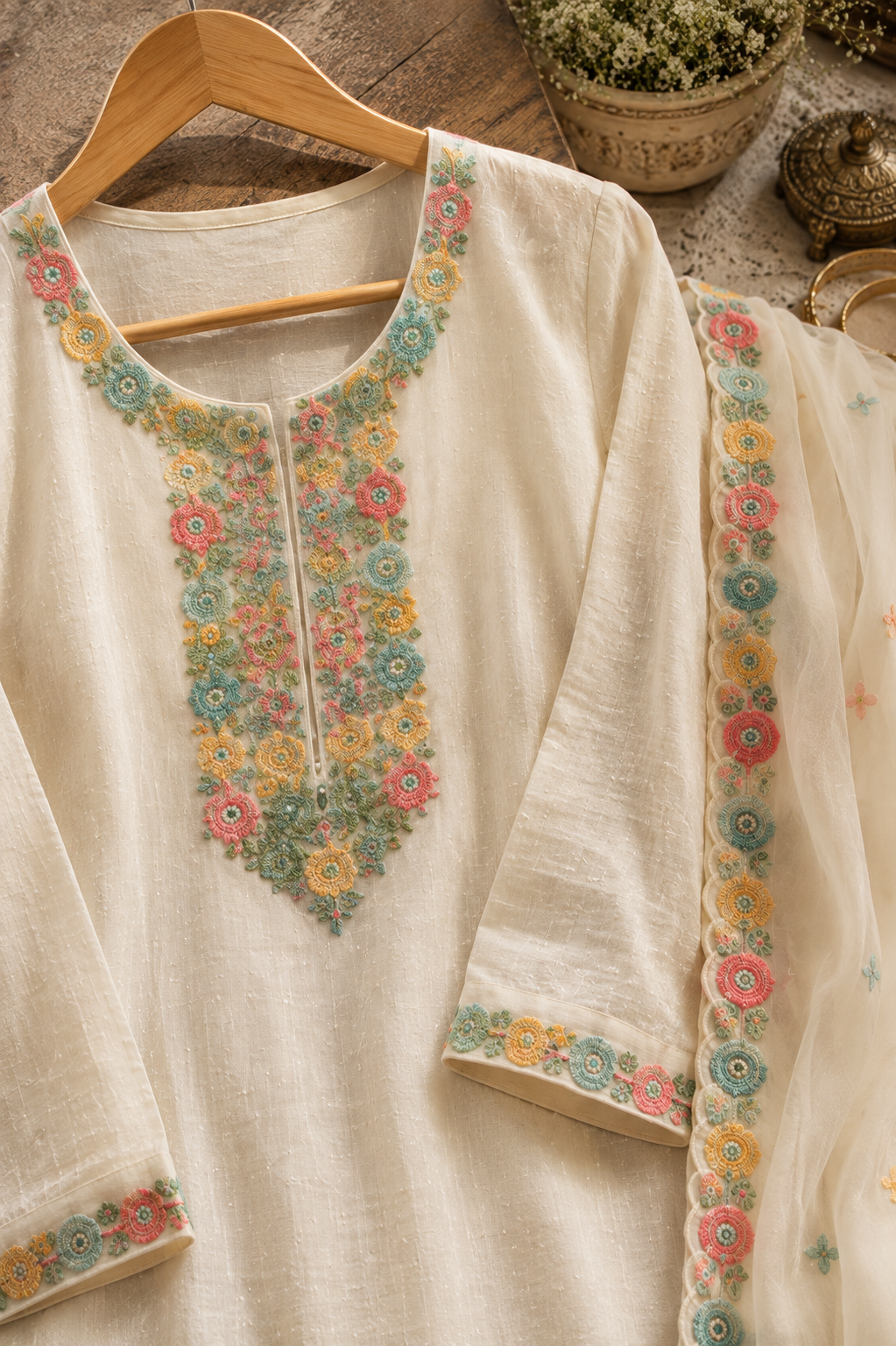 Mihira Hand Embroidery Premium Kurti