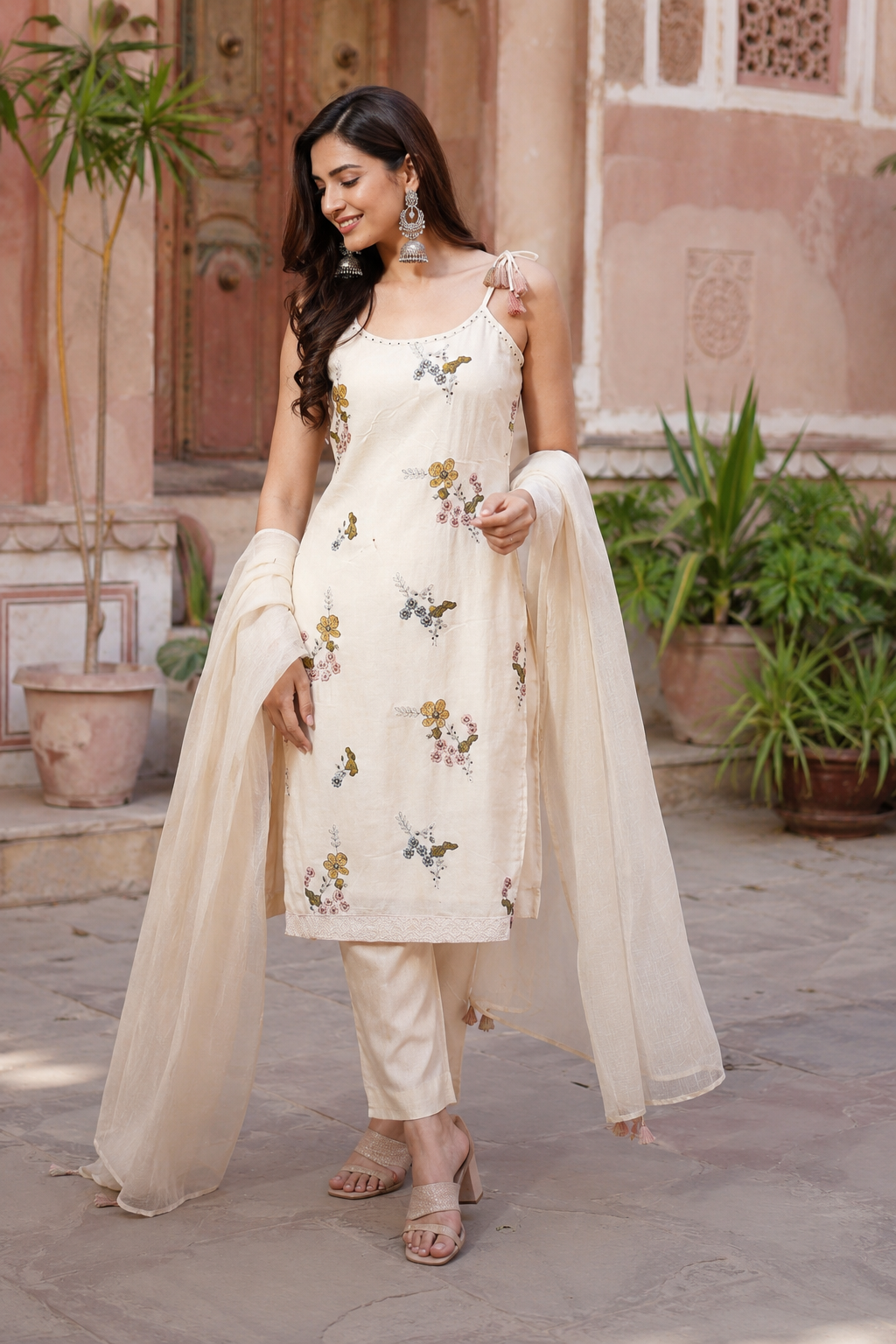 Phoolkari Cotton Premium Kurti