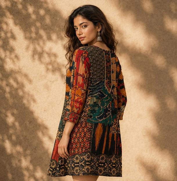 KAMINI BANDHANI MAL COTTON KURTI